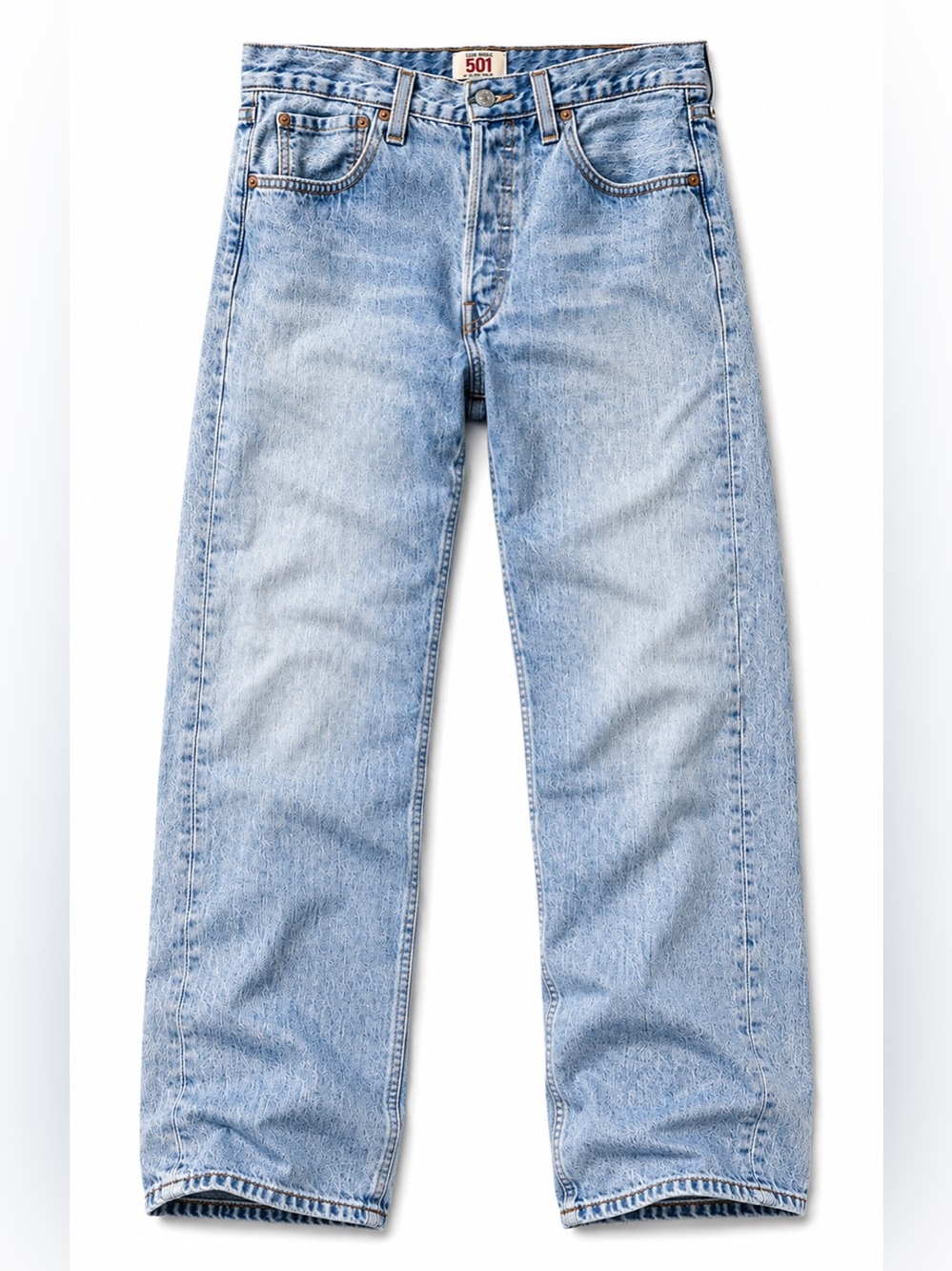 Vintage Levi’s 501 Button Fly Jeans 33x30 Light Stone Wash Straight Leg